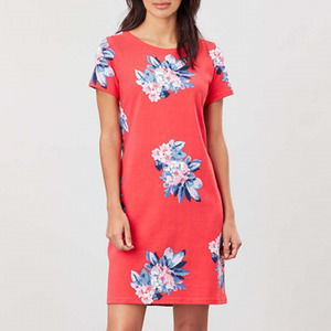 Joules Coral Floral Mini Dress